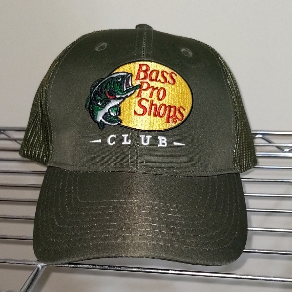 NWOT Bass Pro Shops Olive Green Mesh Cap Snapback